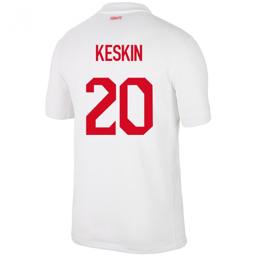 Kinder Türkei Elif Keskin #20 Weiß Heimtrikot Trikot 24-26 T-Shirt Österreich