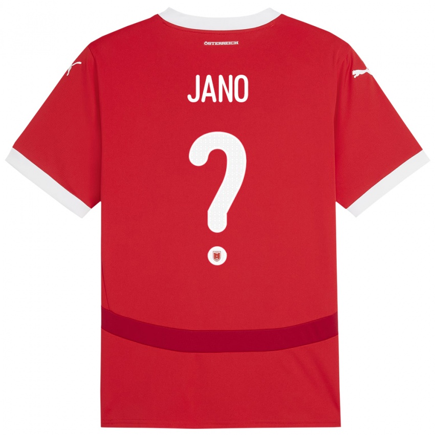 Kinder Österreich Zeteny Jano #0 Rot Heimtrikot Trikot 24-26 T-Shirt Österreich