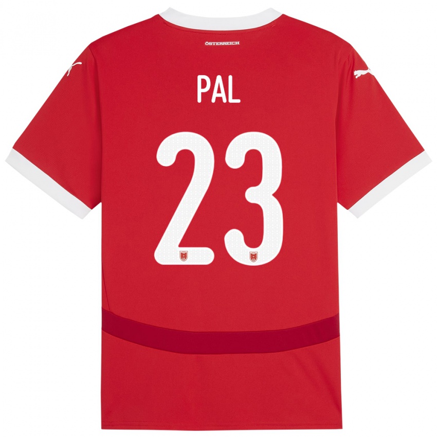 Kinder Österreich Jasmin Pal #23 Rot Heimtrikot Trikot 24-26 T-Shirt Österreich