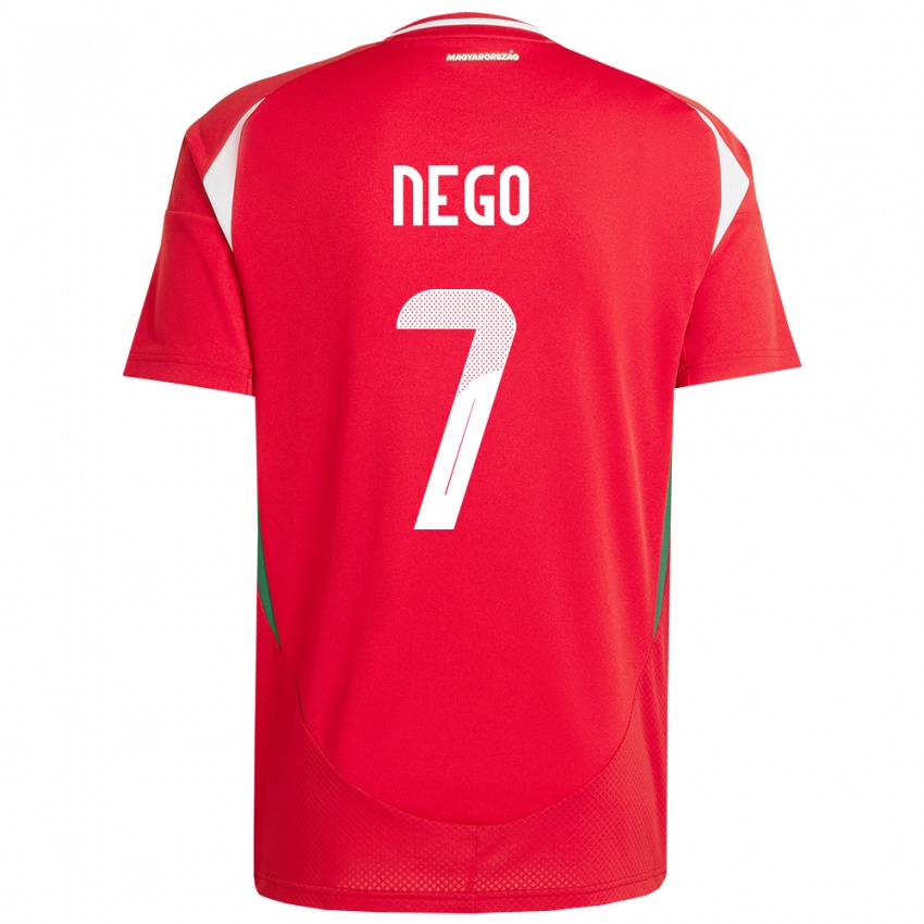 Kinder Ungarn Loïc Nego #7 Rot Heimtrikot Trikot 24-26 T-Shirt Österreich