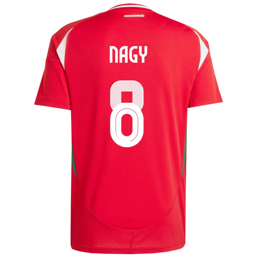 Kinder Ungarn Ádám Nagy #8 Rot Heimtrikot Trikot 24-26 T-Shirt Österreich