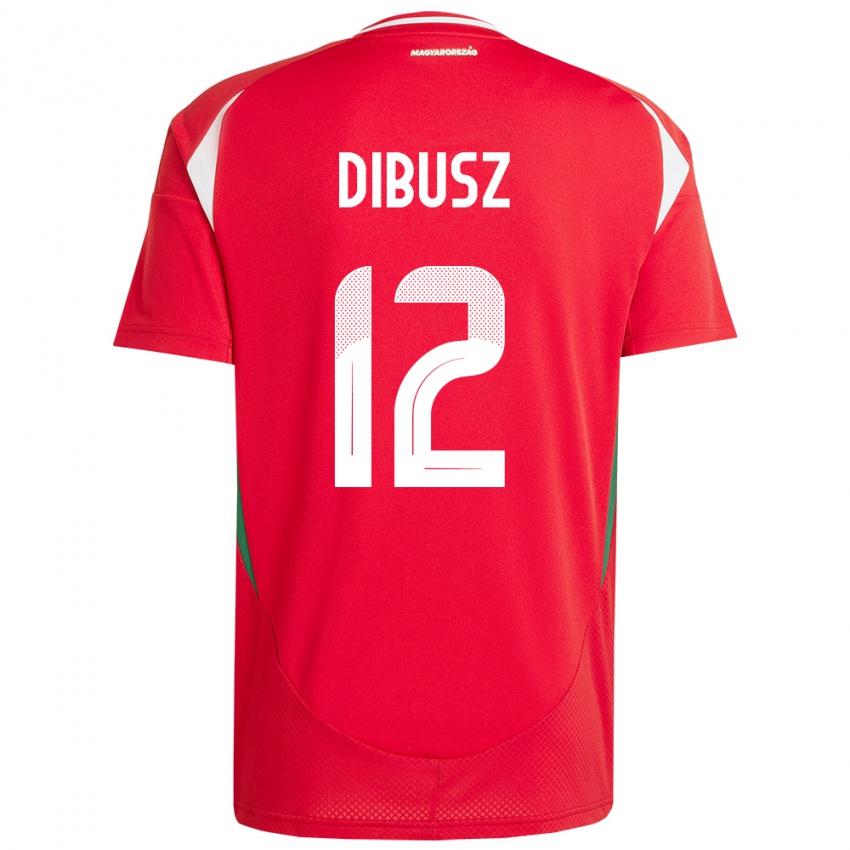 Kinder Ungarn Dénes Dibusz #12 Rot Heimtrikot Trikot 24-26 T-Shirt Österreich