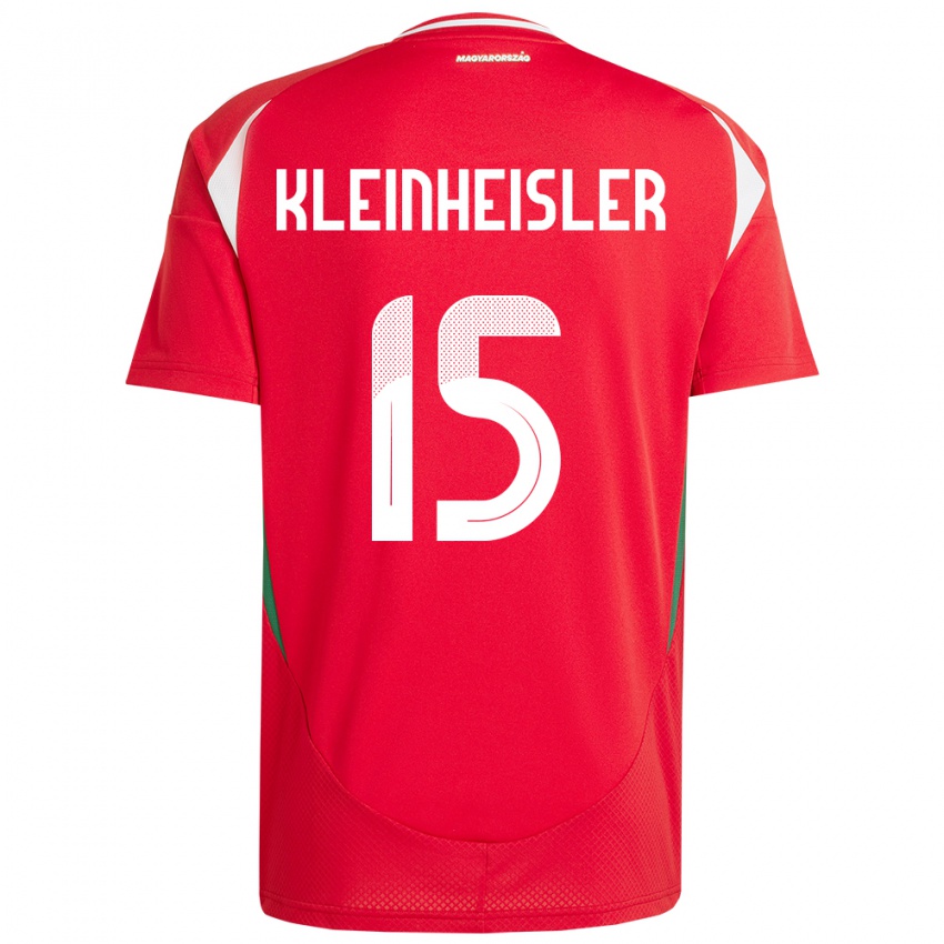 Kinder Ungarn László Kleinheisler #15 Rot Heimtrikot Trikot 24-26 T-Shirt Österreich