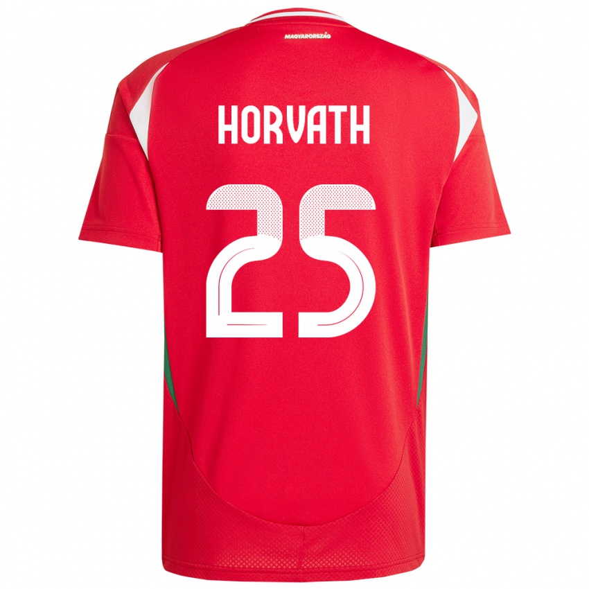 Kinder Ungarn Krisztofer Horváth #25 Rot Heimtrikot Trikot 24-26 T-Shirt Österreich