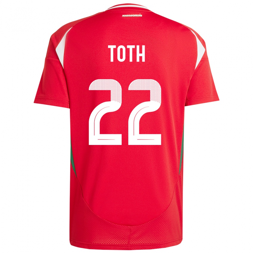 Kinder Ungarn Balázs Tóth #22 Rot Heimtrikot Trikot 24-26 T-Shirt Österreich