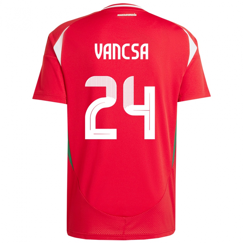 Kinder Ungarn Zalán Vancsa #24 Rot Heimtrikot Trikot 24-26 T-Shirt Österreich