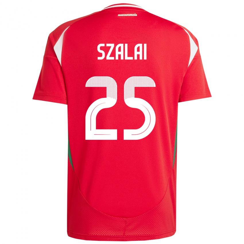 Kinder Ungarn Gábor Szalai #25 Rot Heimtrikot Trikot 24-26 T-Shirt Österreich