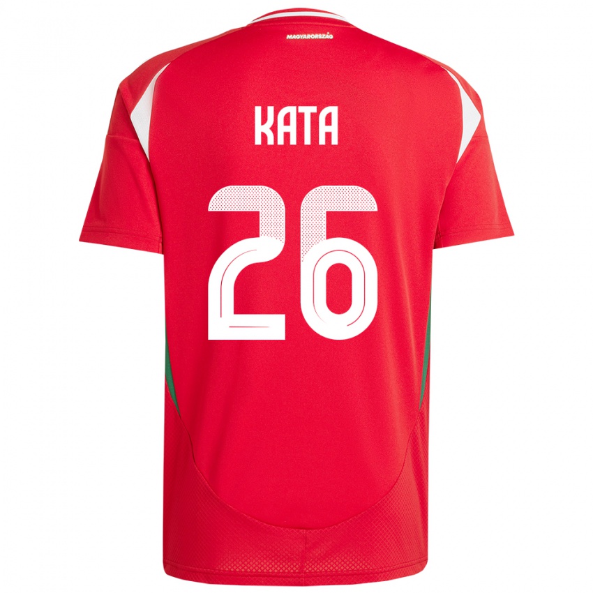 Kinder Ungarn Mihály Kata #26 Rot Heimtrikot Trikot 24-26 T-Shirt Österreich