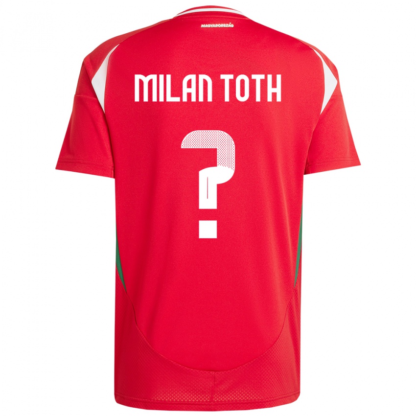 Kinder Ungarn Milán Tóth #0 Rot Heimtrikot Trikot 24-26 T-Shirt Österreich