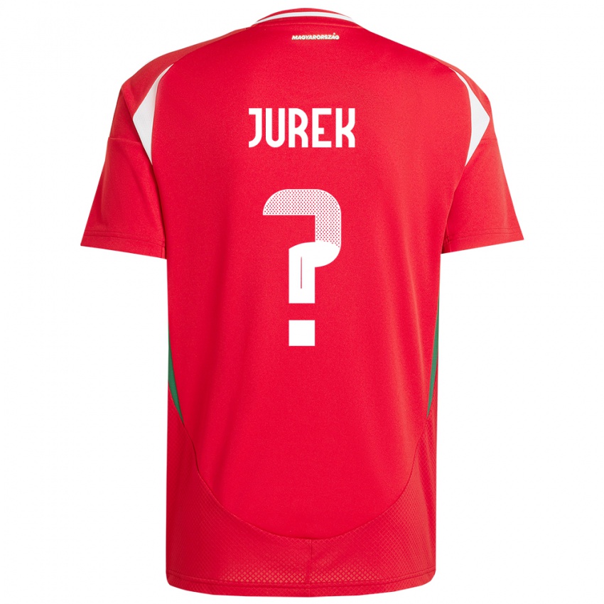 Kinder Ungarn Gábor Jurek #0 Rot Heimtrikot Trikot 24-26 T-Shirt Österreich