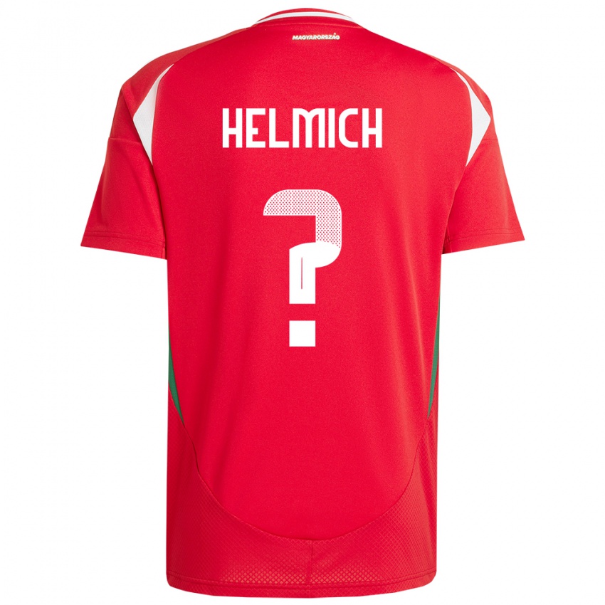 Kinder Ungarn Pál Helmich #0 Rot Heimtrikot Trikot 24-26 T-Shirt Österreich