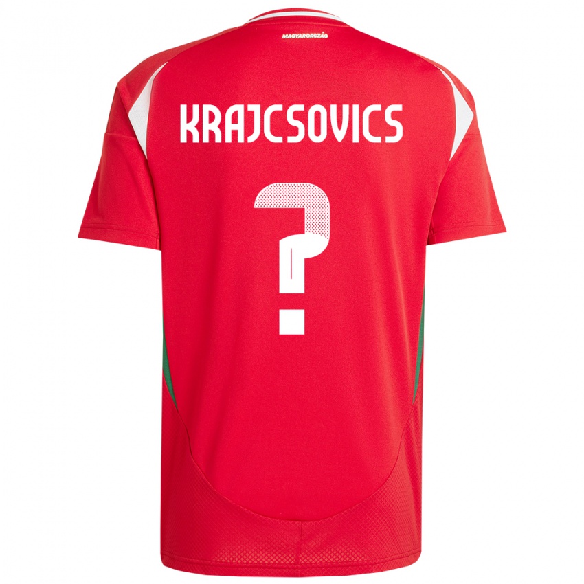 Kinder Ungarn Ábel Krajcsovics #0 Rot Heimtrikot Trikot 24-26 T-Shirt Österreich