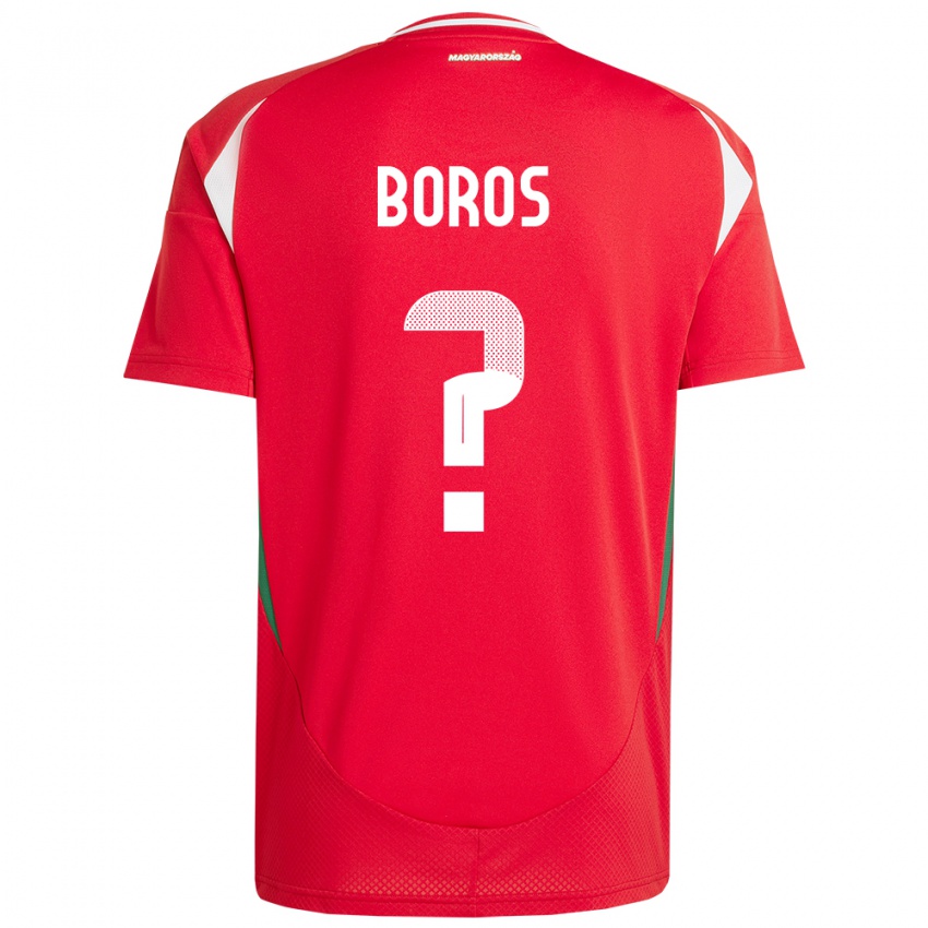 Kinder Ungarn Zsombor Boros #0 Rot Heimtrikot Trikot 24-26 T-Shirt Österreich