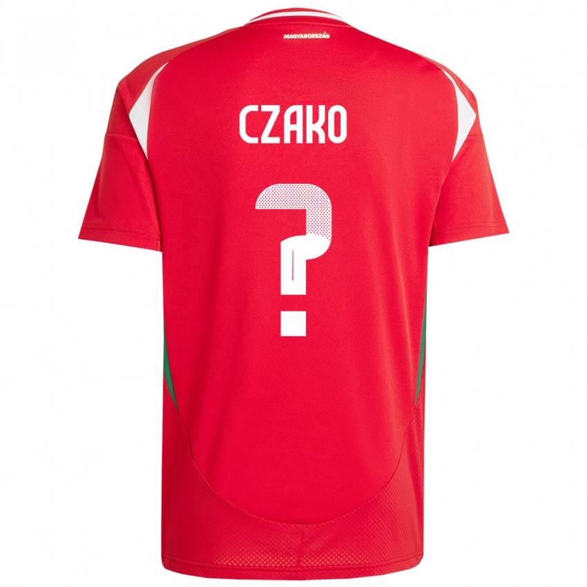 Kinder Ungarn Milán Czakó #0 Rot Heimtrikot Trikot 24-26 T-Shirt Österreich