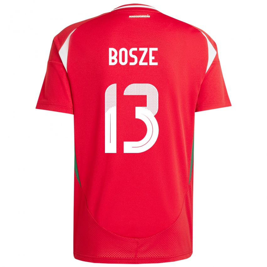 Kinder Ungarn Levente Bősze #13 Rot Heimtrikot Trikot 24-26 T-Shirt Österreich