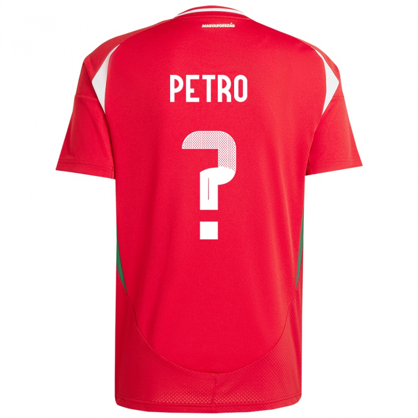 Kinder Ungarn Gergö Petró #0 Rot Heimtrikot Trikot 24-26 T-Shirt Österreich