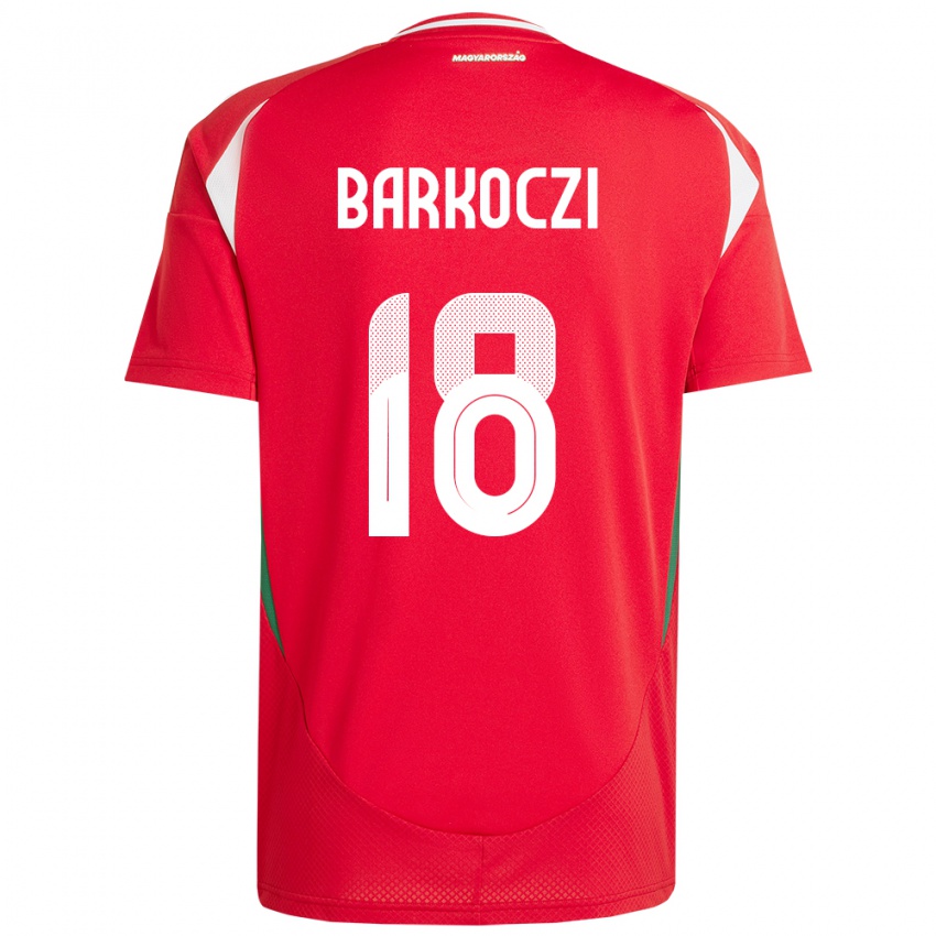 Kinder Ungarn Barnabás Barkóczi #18 Rot Heimtrikot Trikot 24-26 T-Shirt Österreich