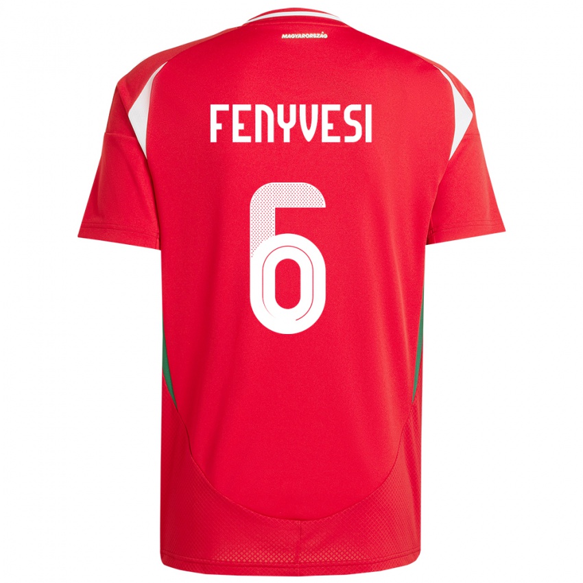 Kinder Ungarn Evelin Fenyvesi #6 Rot Heimtrikot Trikot 24-26 T-Shirt Österreich