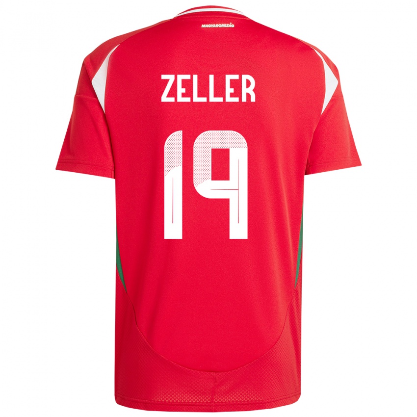 Kinder Ungarn Dóra Zeller #19 Rot Heimtrikot Trikot 24-26 T-Shirt Österreich