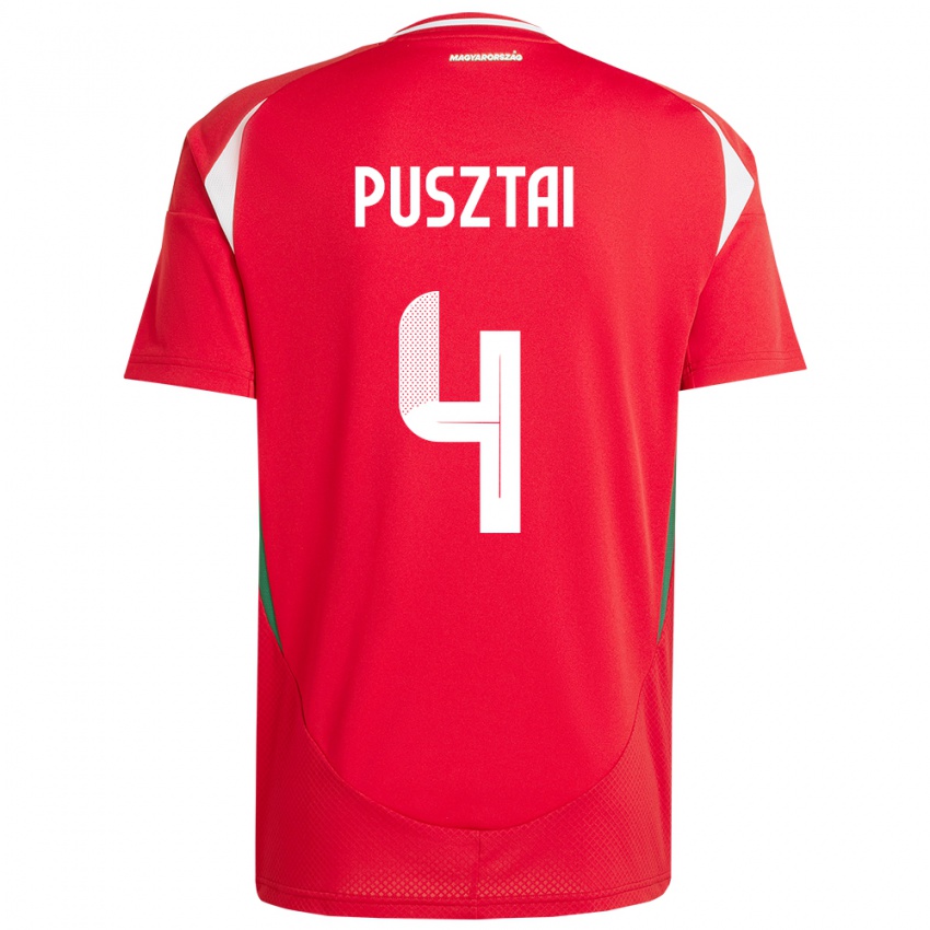 Kinder Ungarn Sára Pusztai #4 Rot Heimtrikot Trikot 24-26 T-Shirt Österreich