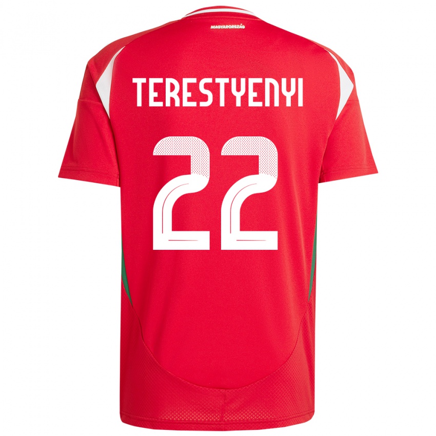 Kinder Ungarn Anna Terestyényi #22 Rot Heimtrikot Trikot 24-26 T-Shirt Österreich