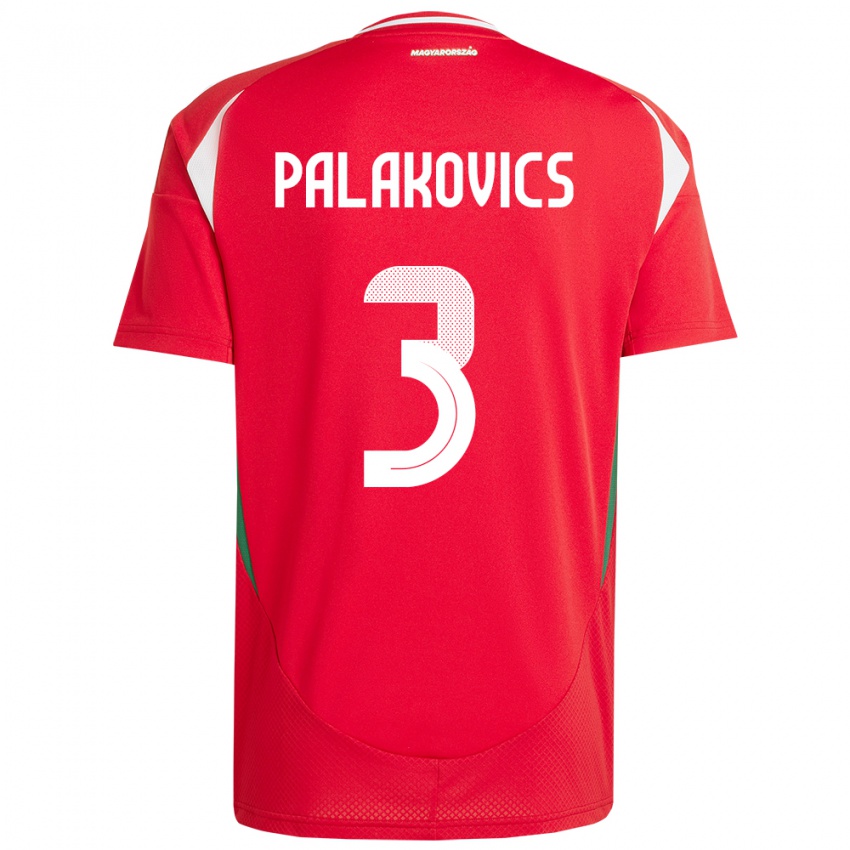 Kinder Ungarn Laura Palakovics #3 Rot Heimtrikot Trikot 24-26 T-Shirt Österreich