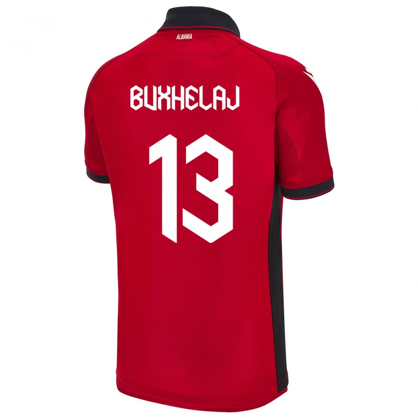 Kinder Albanien Paulo Buxhelaj #13 Rot Heimtrikot Trikot 24-26 T-Shirt Österreich