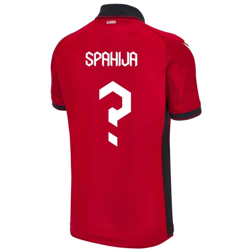 Kinder Albanien Flori Spahija #0 Rot Heimtrikot Trikot 24-26 T-Shirt Österreich