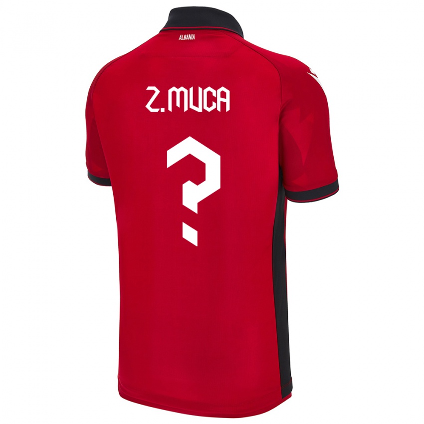 Kinder Albanien Zylyf Muça #0 Rot Heimtrikot Trikot 24-26 T-Shirt Österreich