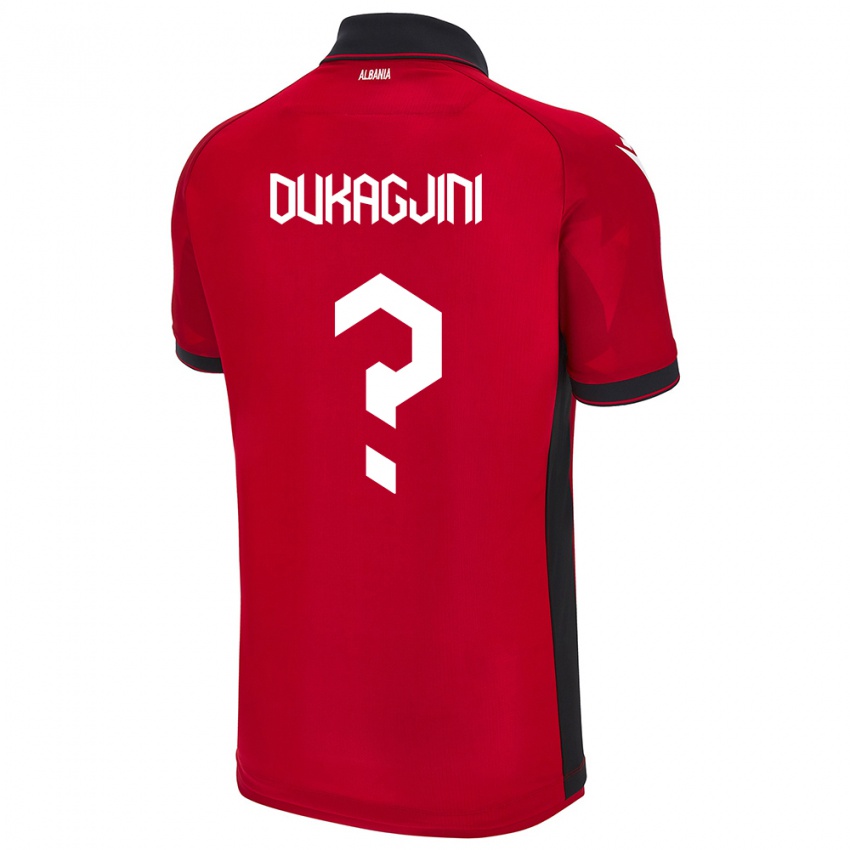 Kinder Albanien Rinor Dukagjini #0 Rot Heimtrikot Trikot 24-26 T-Shirt Österreich