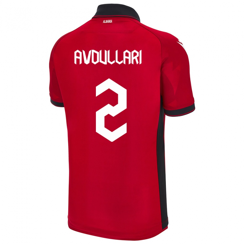 Kinder Albanien Davide Avdullari #2 Rot Heimtrikot Trikot 24-26 T-Shirt Österreich