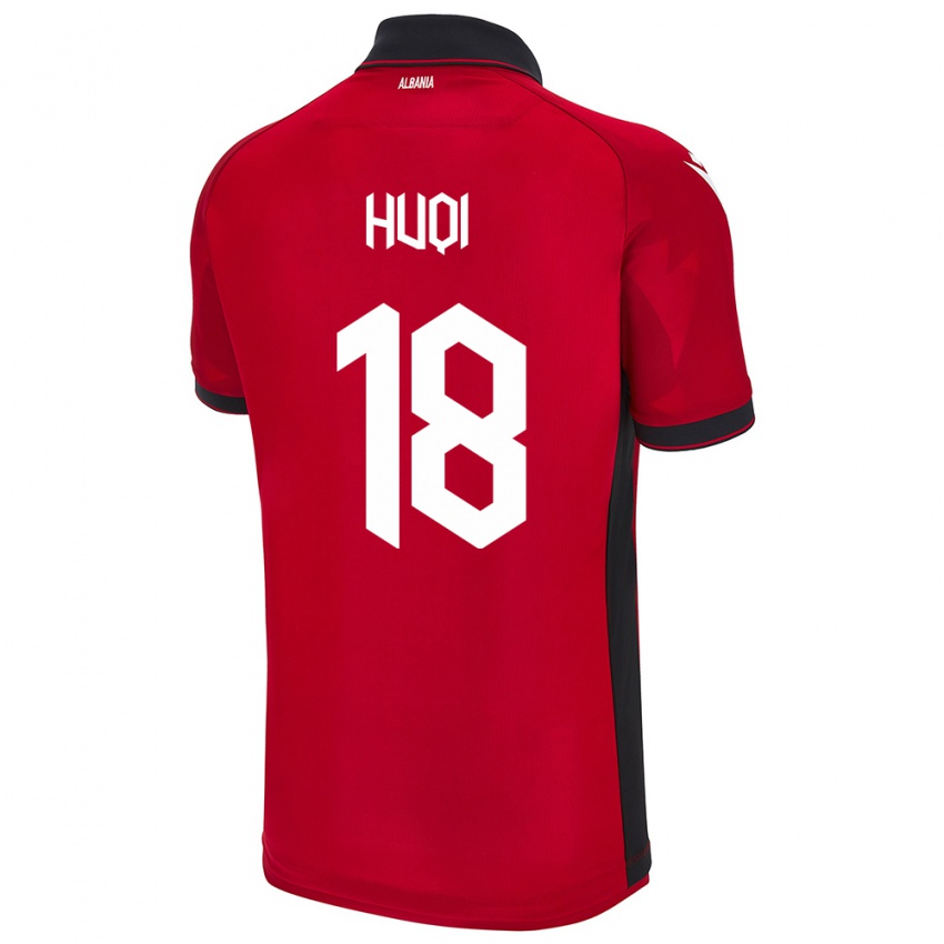 Kinder Albanien Mattia Huqi #18 Rot Heimtrikot Trikot 24-26 T-Shirt Österreich