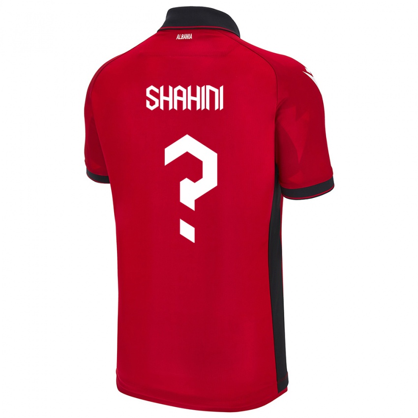 Kinder Albanien Isti Shahini #0 Rot Heimtrikot Trikot 24-26 T-Shirt Österreich