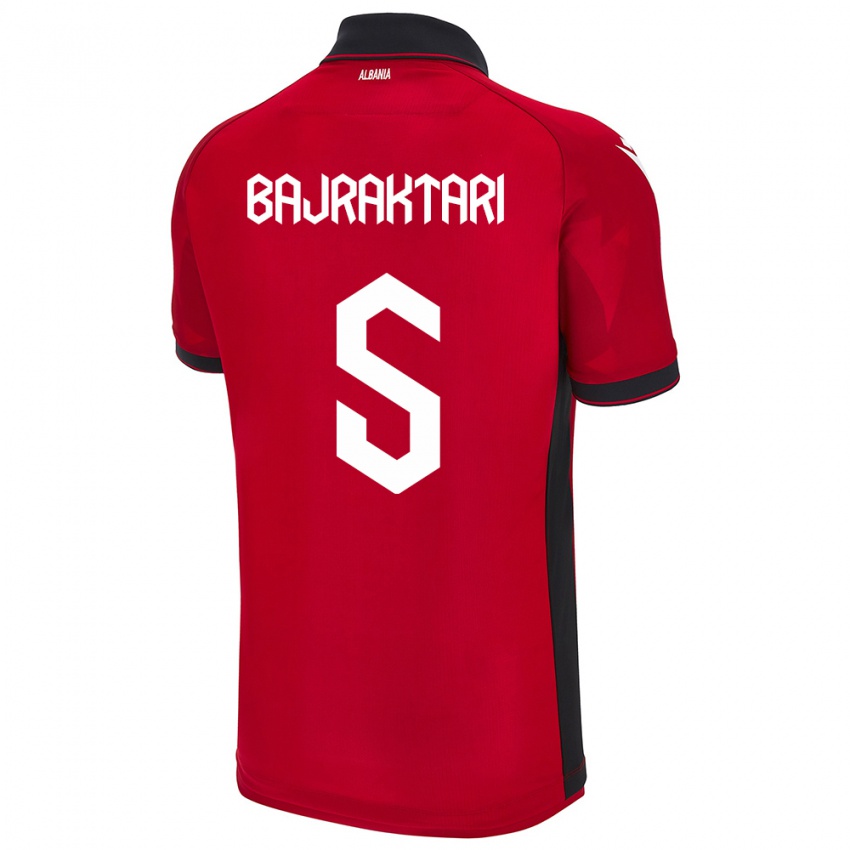 Kinder Albanien Arbiona Bajraktari #5 Rot Heimtrikot Trikot 24-26 T-Shirt Österreich