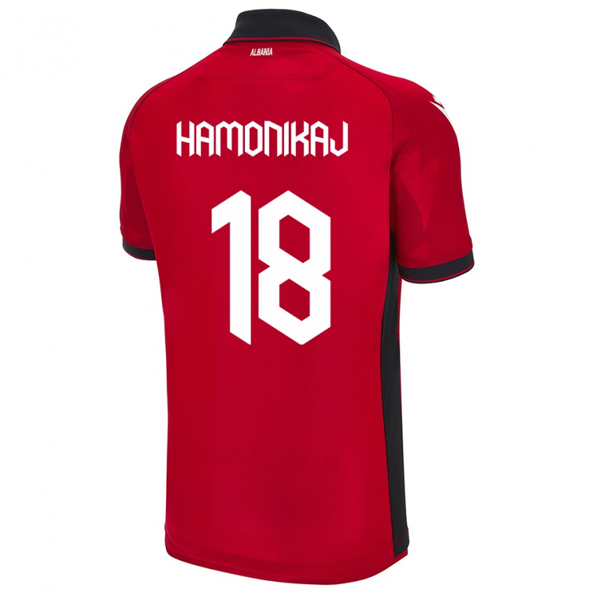 Kinder Albanien Klea Hamonikaj #18 Rot Heimtrikot Trikot 24-26 T-Shirt Österreich