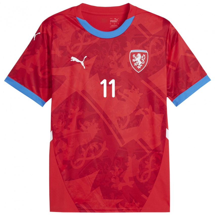 Kinder Tschechien Jan Krivanek #11 Rot Heimtrikot Trikot 24-26 T-Shirt Österreich