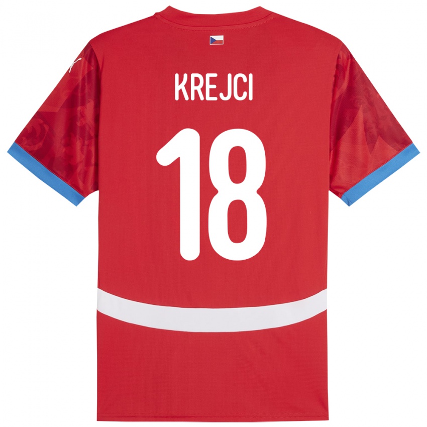 Kinder Tschechien Ladislav Krejci #18 Rot Heimtrikot Trikot 24-26 T-Shirt Österreich