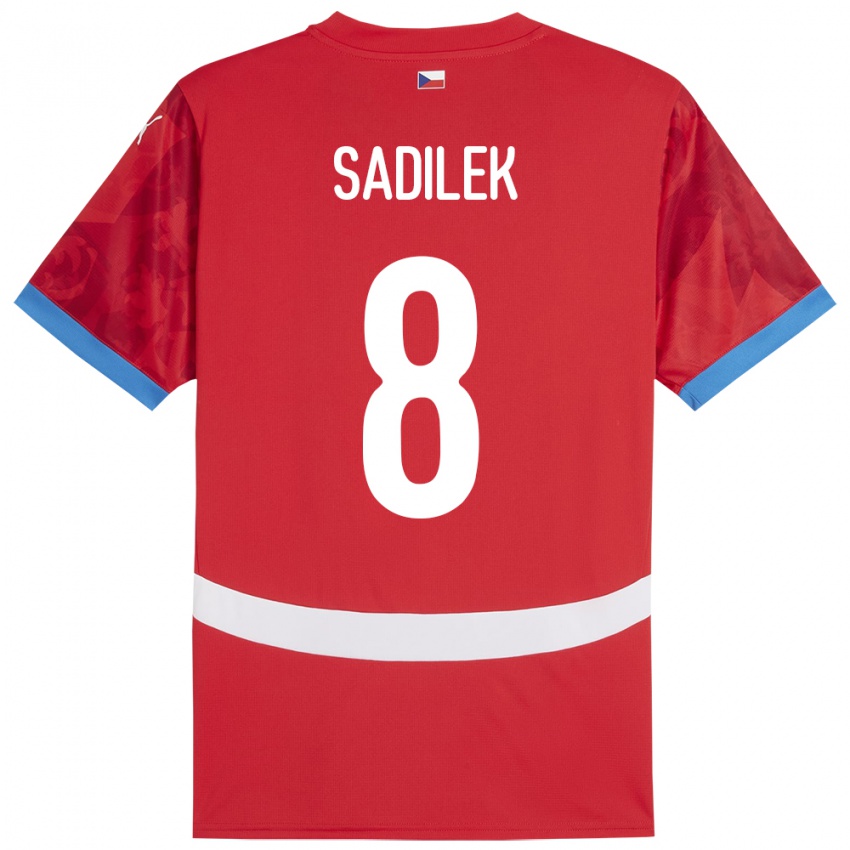 Kinder Tschechien Michal Sadílek #8 Rot Heimtrikot Trikot 24-26 T-Shirt Österreich