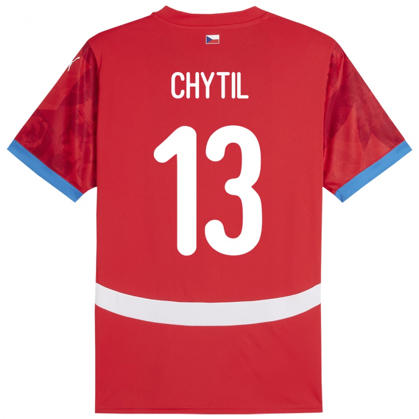 Kinder Tschechien Mojmir Chytil #13 Rot Heimtrikot Trikot 24-26 T-Shirt Österreich