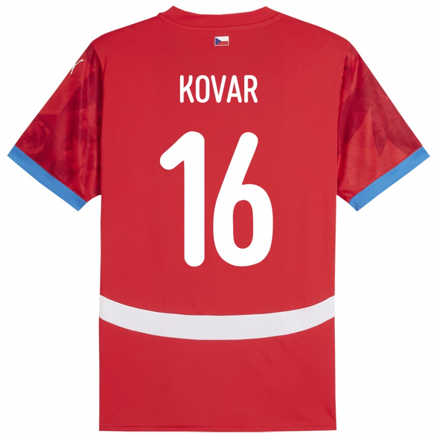 Kinder Tschechien Matej Kovar #16 Rot Heimtrikot Trikot 24-26 T-Shirt Österreich