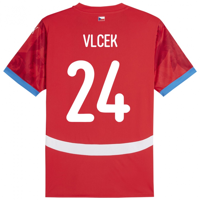 Kinder Tschechien Tomas Vlcek #24 Rot Heimtrikot Trikot 24-26 T-Shirt Österreich