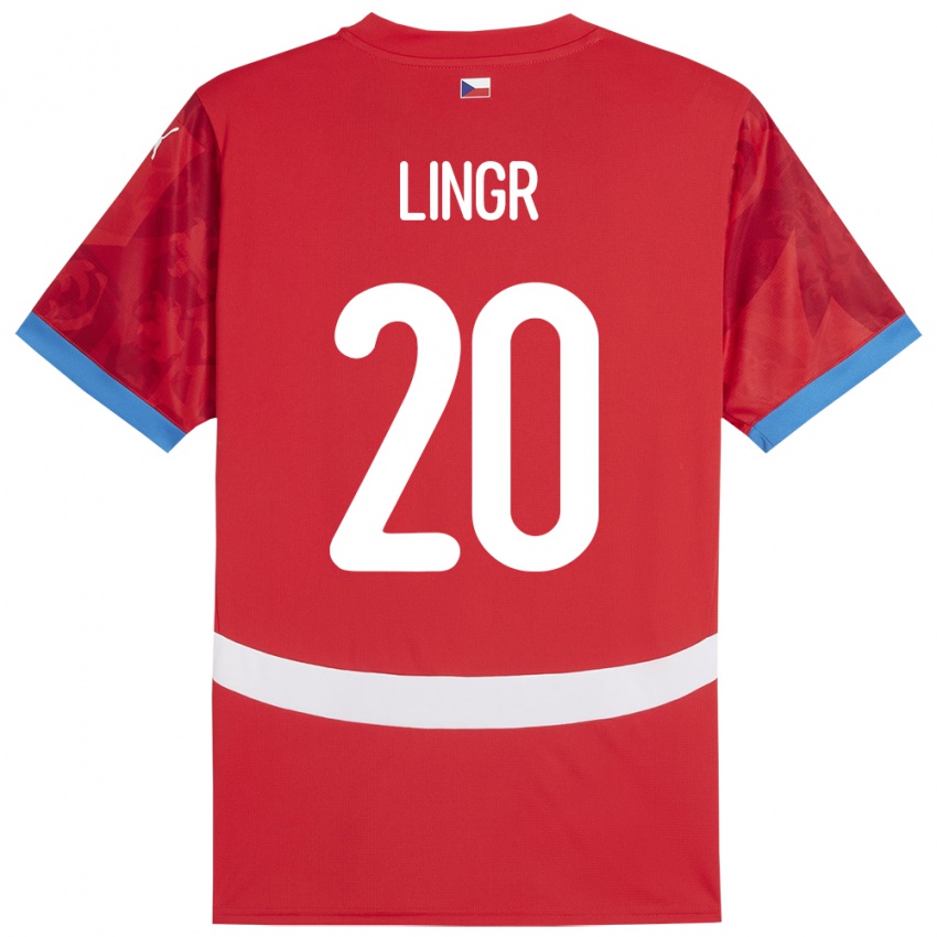 Kinder Tschechien Ondrej Lingr #20 Rot Heimtrikot Trikot 24-26 T-Shirt Österreich