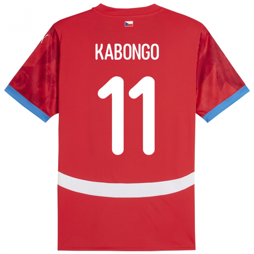 Kinder Tschechien Christophe Kabongo #11 Rot Heimtrikot Trikot 24-26 T-Shirt Österreich