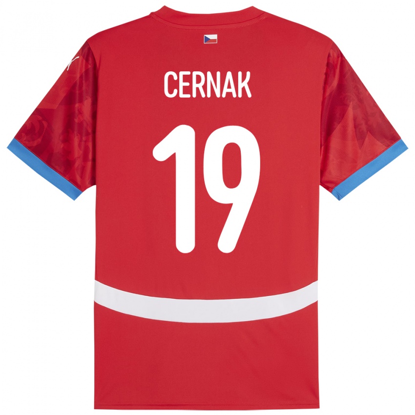 Kinder Tschechien Michal Cernak #19 Rot Heimtrikot Trikot 24-26 T-Shirt Österreich