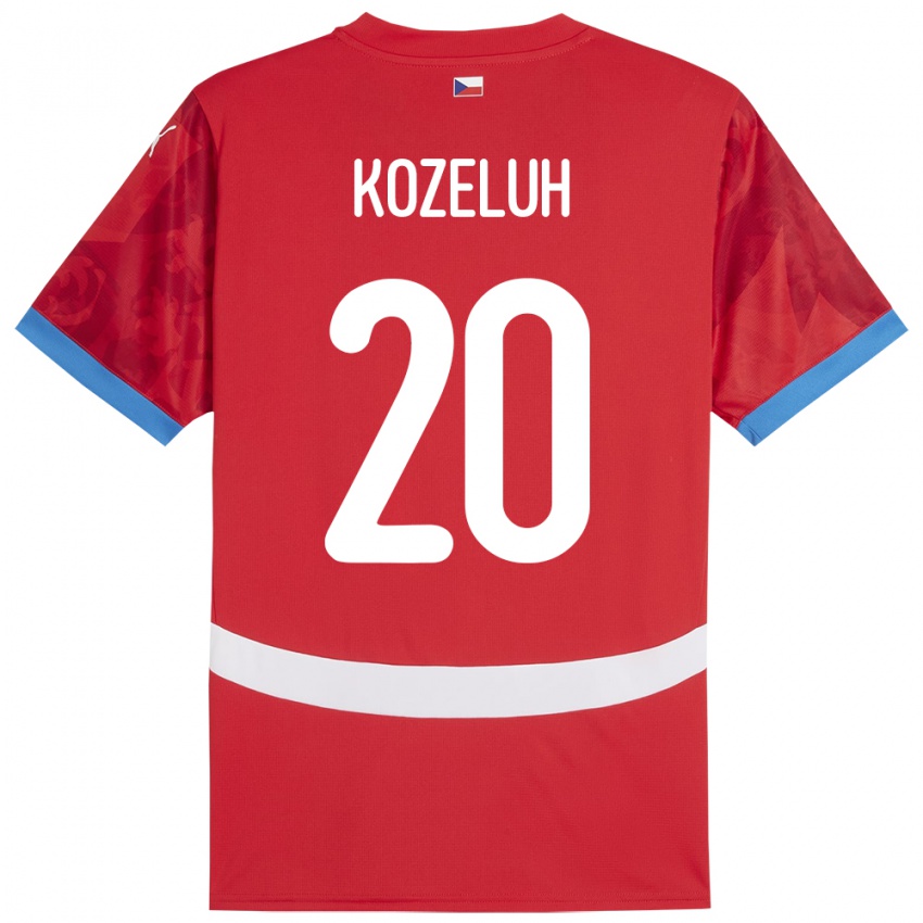 Kinder Tschechien Josef Kozeluh #20 Rot Heimtrikot Trikot 24-26 T-Shirt Österreich