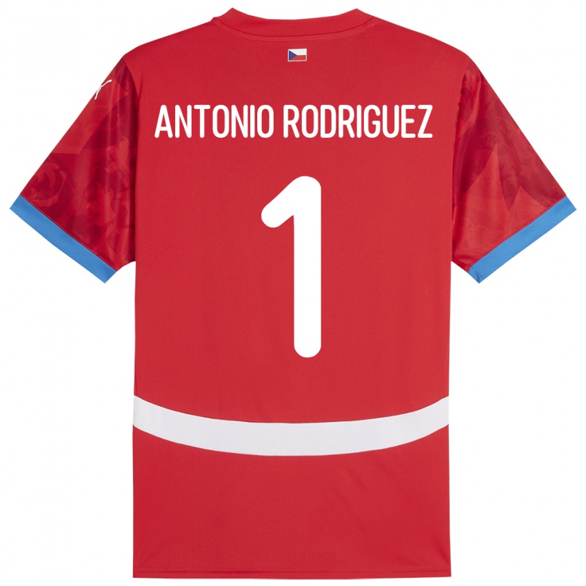 Kinder Tschechien Pedro Antonio Rodriguez #1 Rot Heimtrikot Trikot 24-26 T-Shirt Österreich