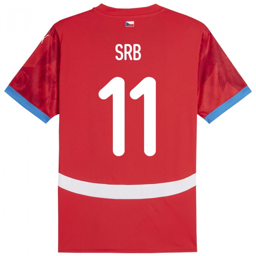 Kinder Tschechien Matous Srb #11 Rot Heimtrikot Trikot 24-26 T-Shirt Österreich