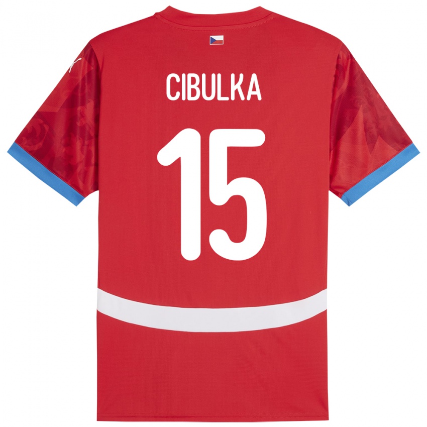 Kinder Tschechien Oskar Cibulka #15 Rot Heimtrikot Trikot 24-26 T-Shirt Österreich