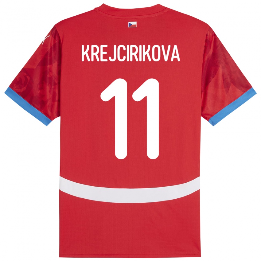 Kinder Tschechien Tereza Krejčiříková #11 Rot Heimtrikot Trikot 24-26 T-Shirt Österreich