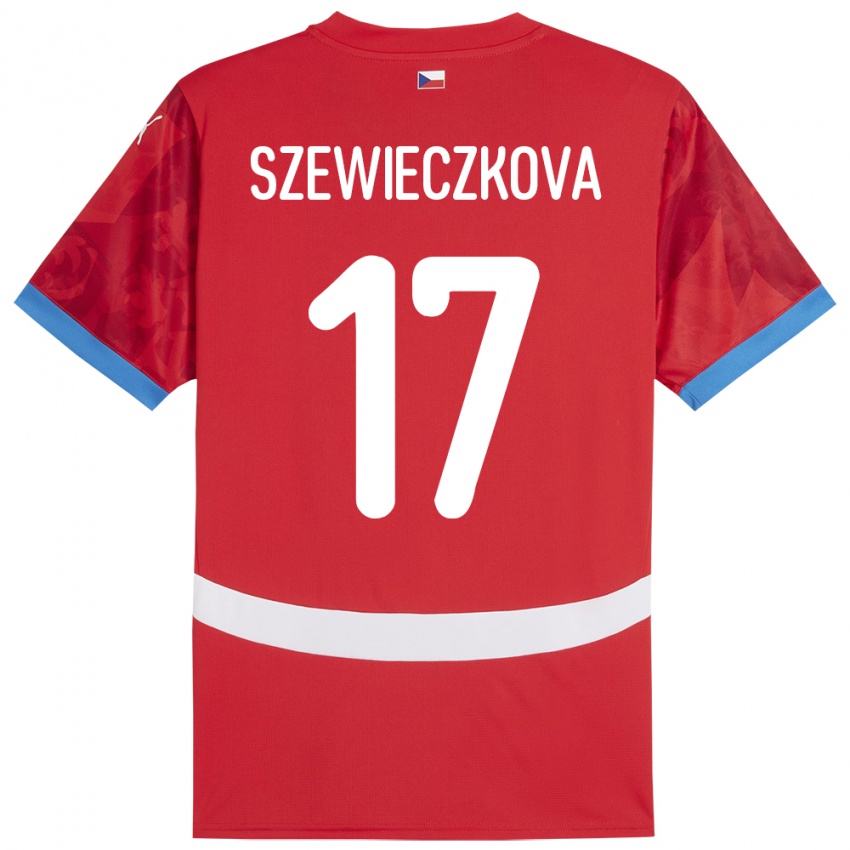 Kinder Tschechien Tereza Szewieczková #17 Rot Heimtrikot Trikot 24-26 T-Shirt Österreich